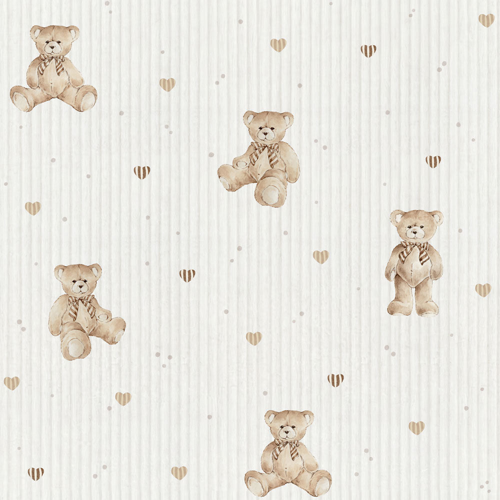 Papel de parede ursinhos tons de bege e castanho — imagem 2