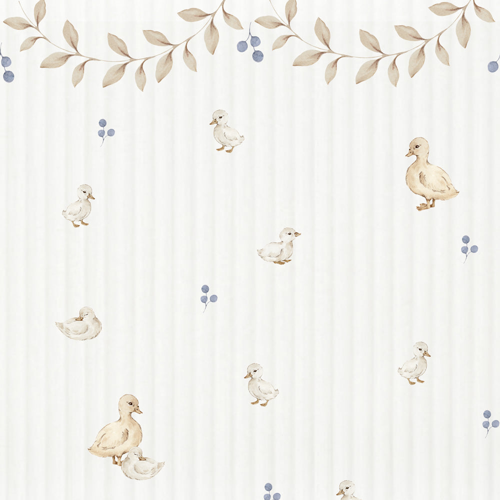 Papel de parede patinhos e ornamentos estilo rústico — imagem 2