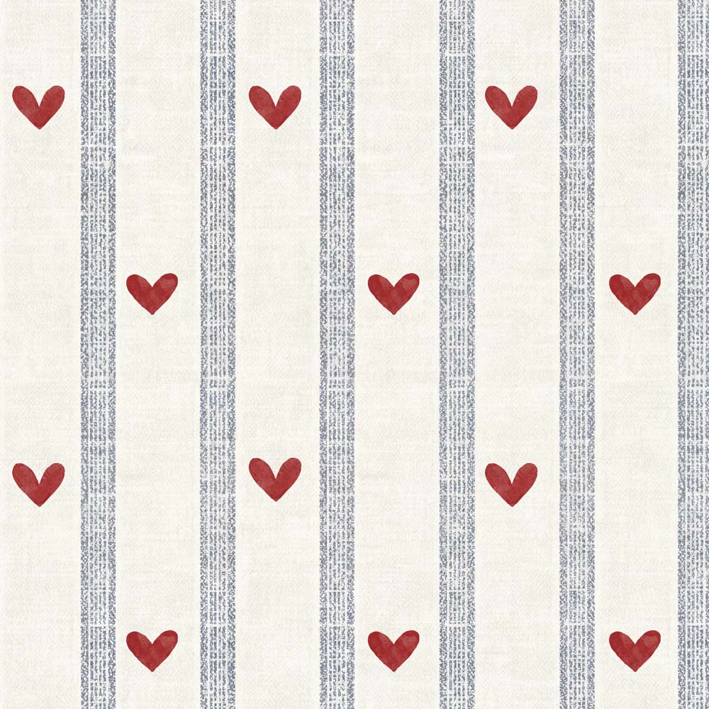 Papel de parede riscas e corações rosa vintage — imagem 2
