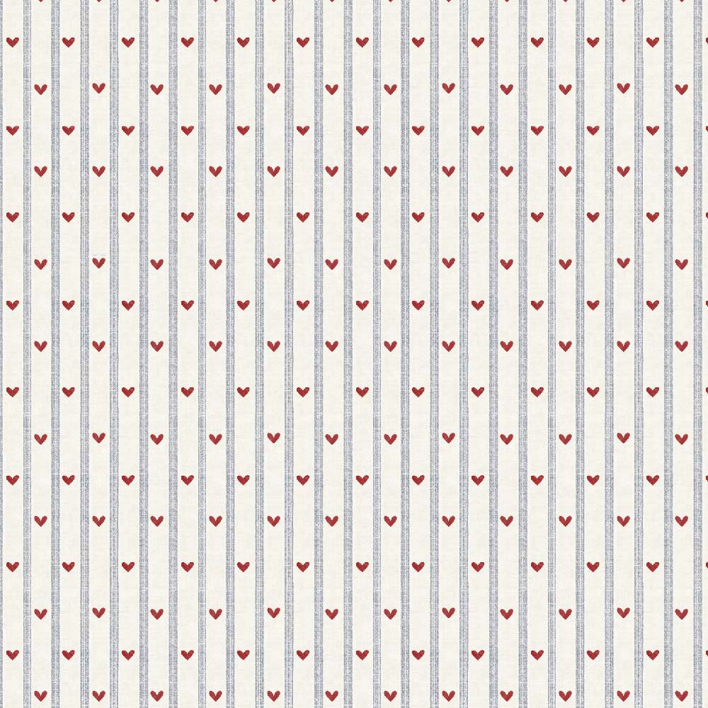 Papel de parede riscas e corações rosa vintage — imagem 3