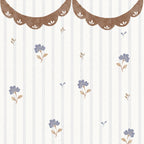 Papel de parede flores retro azul delicado — imagem 2