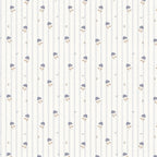 Papel de parede flores delicadas estilo retro azul — imagem 2