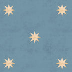 Papel de parede de estrelas de estilo clássico em tons de azul e bege