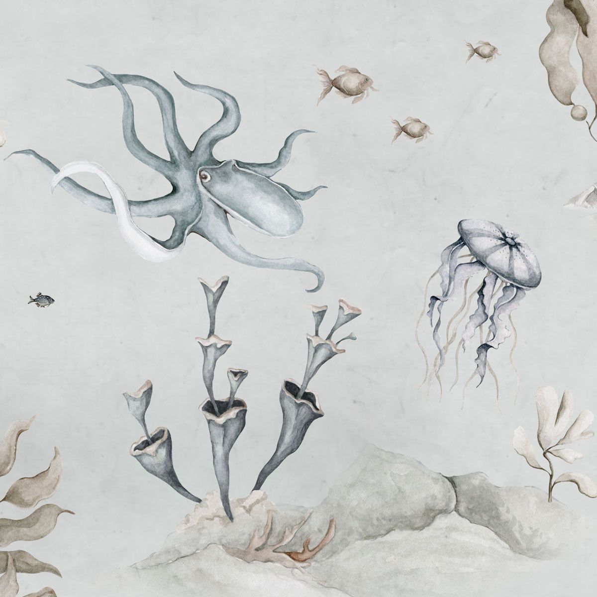Papel de parede fundo do mar estilo vintage — imagem 5
