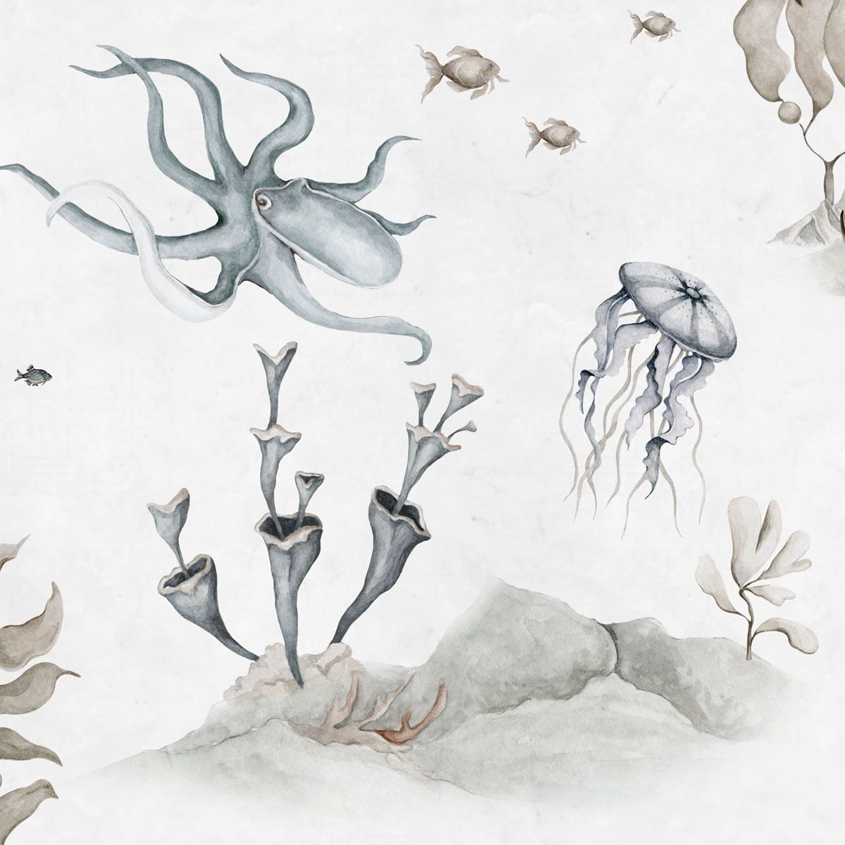Papel de parede fundo do mar estilo vintage — imagem 4