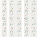 Papel de parede riscas florais estilo vintage — imagem 2