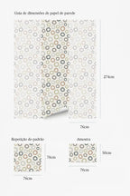 Papel de parede bolinhas dispersas bege e verde-azulado — imagem 6
