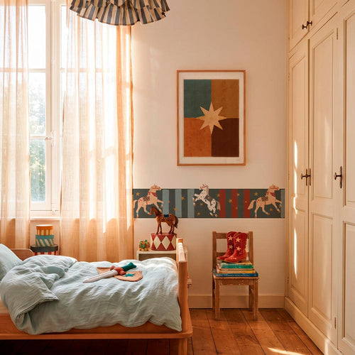 Faixa decorativa cavalos e estrelas boho