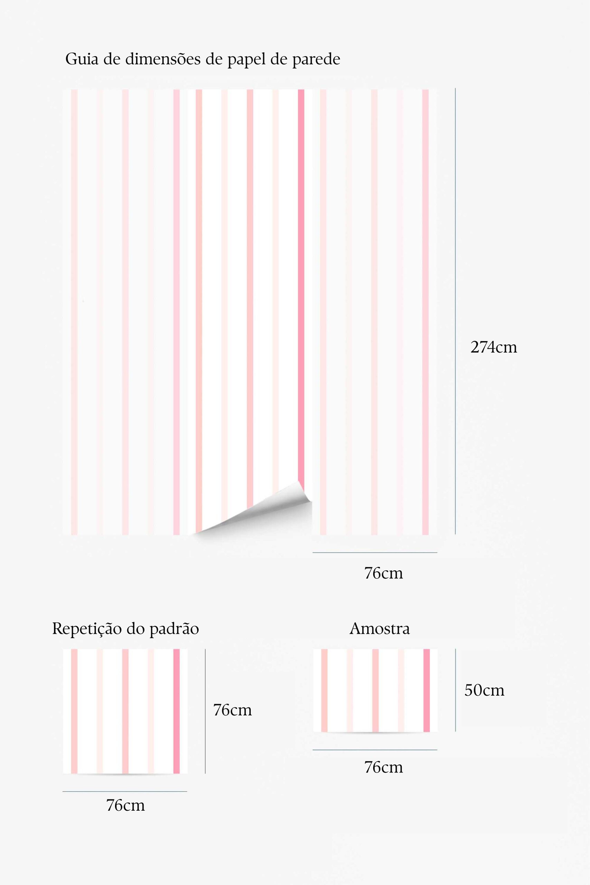 Papel de parede riscas verticais rosa e branco — imagem 5