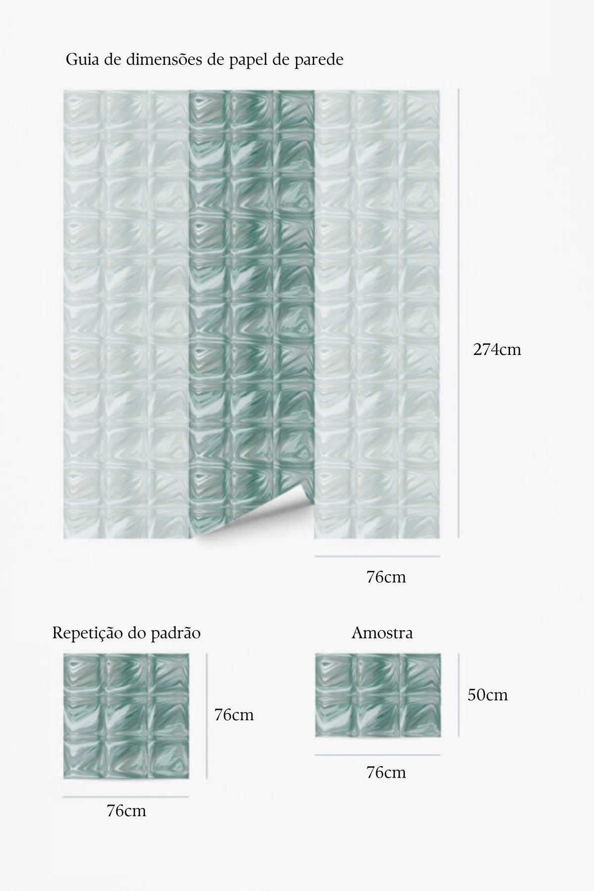 Papel de parede azul-petróleo estilo azulejo moderno — imagem 6