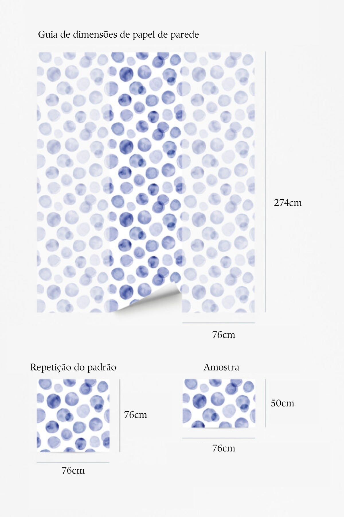 Papel de parede bolinhas azuis aquarela suave — imagem 6