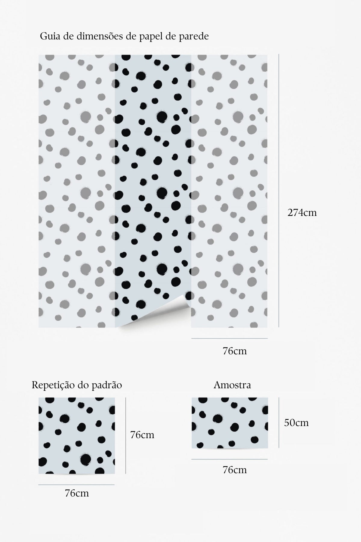 Papel de parede bolinhas azul e preto moderno — imagem 6