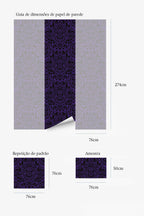 Papel de parede damasco gótico roxo e preto — imagem 5