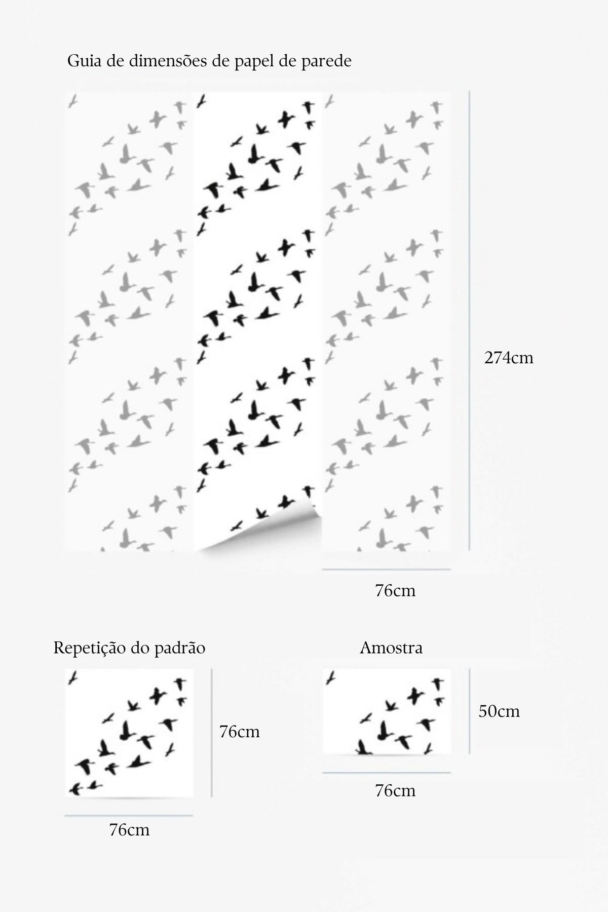 Papel de parede gansos silhueta preto e branco — imagem 4