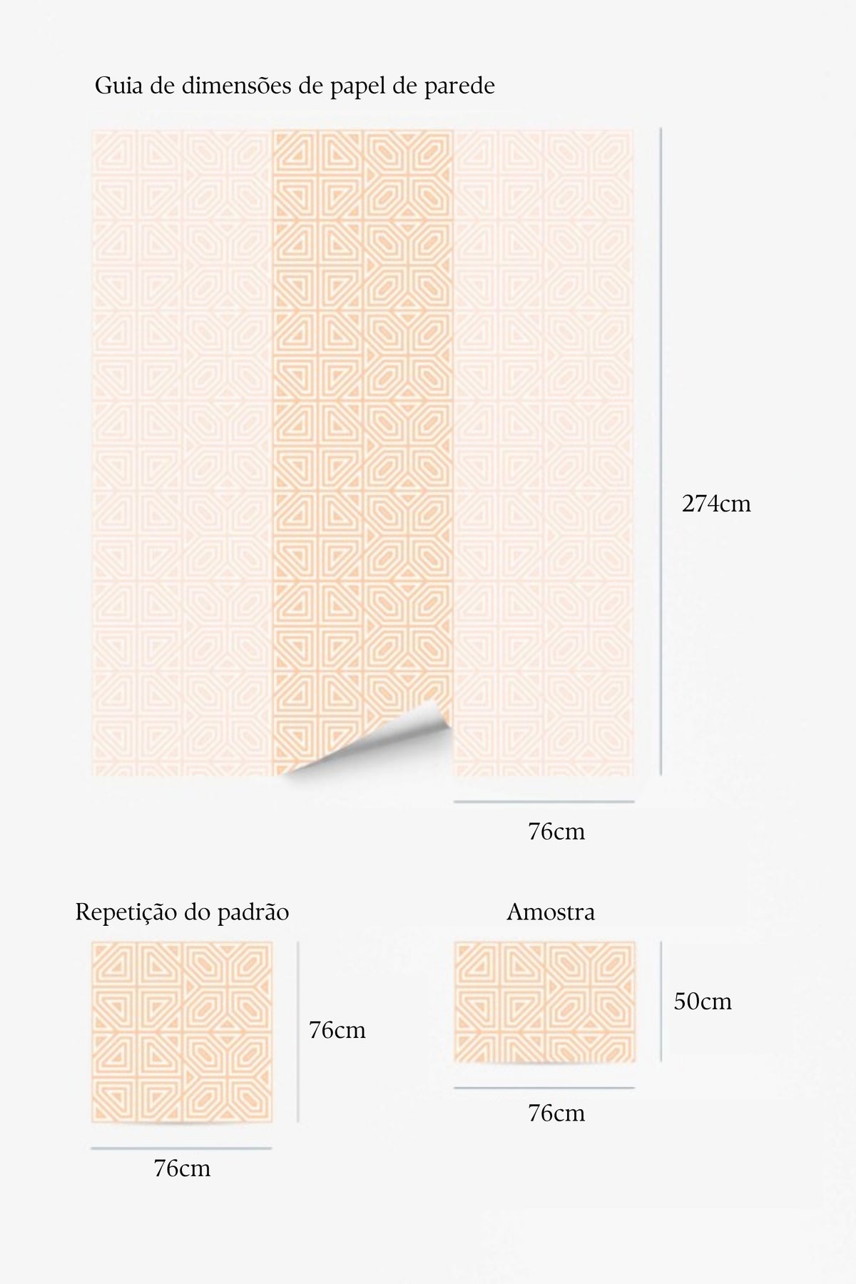 Papel de parede geométrico hexagonal pêssego e branco — imagem 5