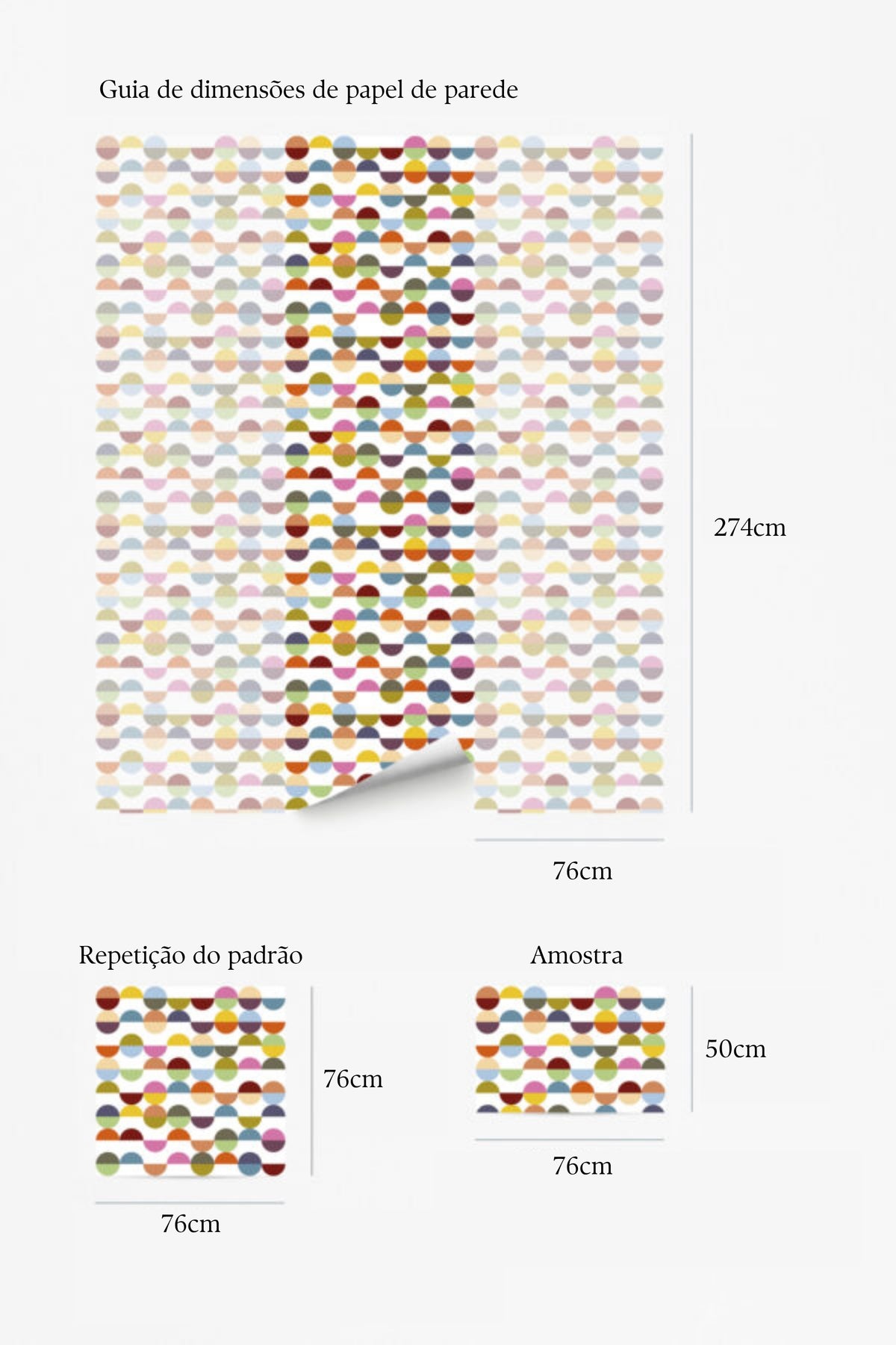 Papel de parede meios círculos coloridos retro — imagem 6