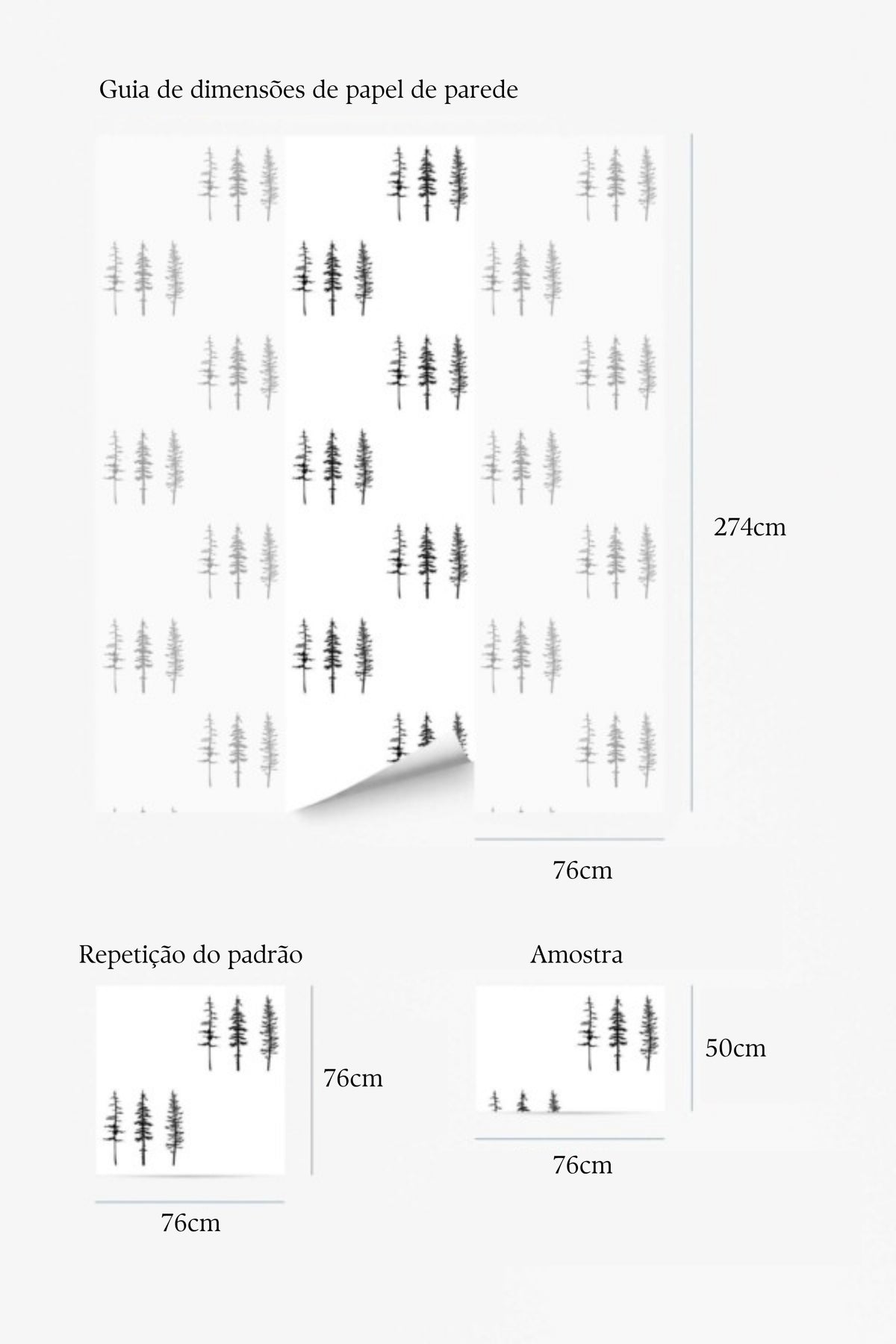 Papel de parede silhueta pinheiros — imagem 5