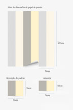 Papel de parede riscas areia tom neutro — imagem 5