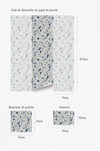 Papel de parede salpicos azuis estilo artístico — imagem 6