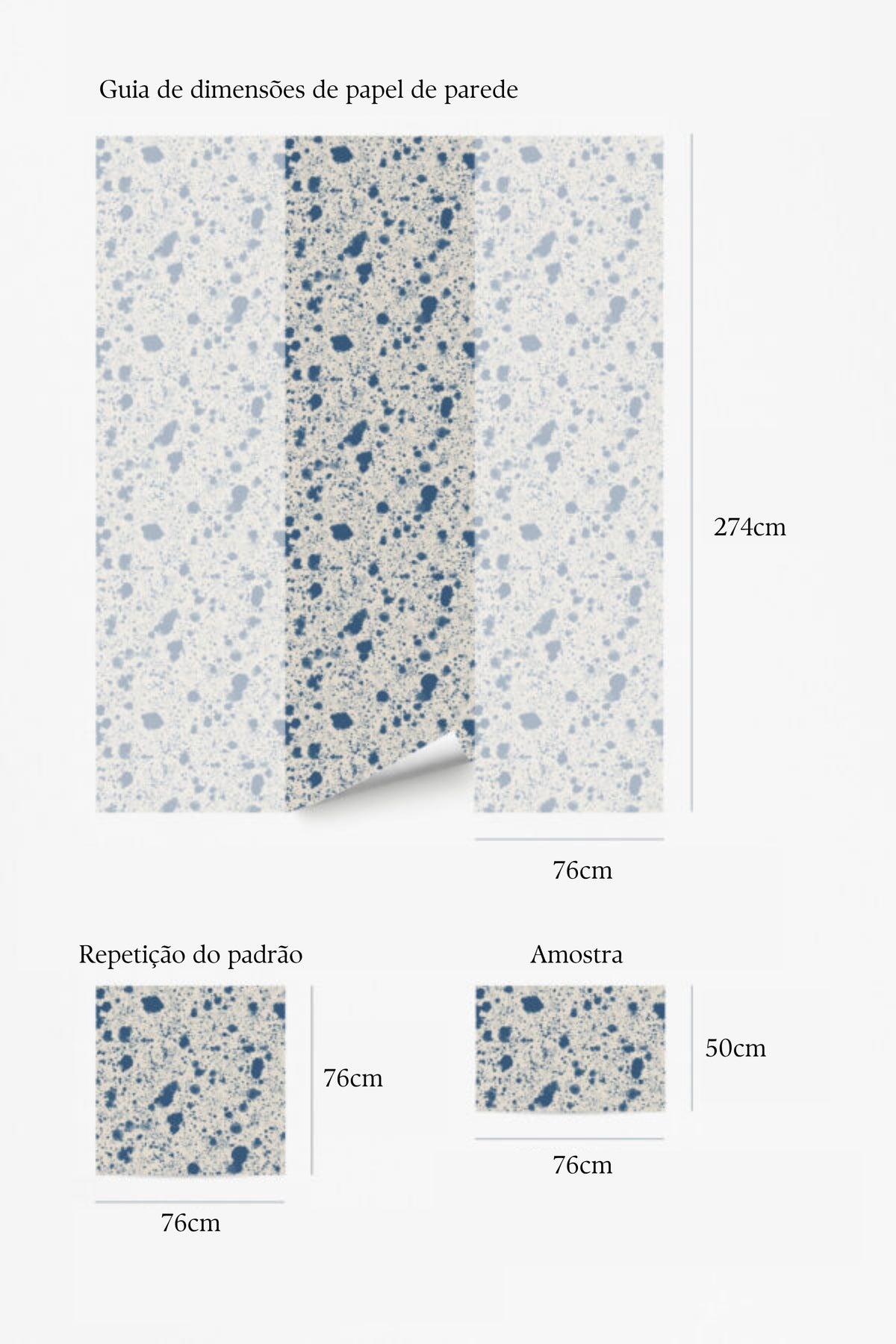 Papel de parede salpicos azuis estilo artístico — imagem 6