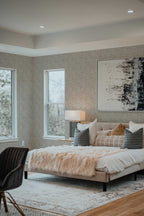 Papel de parede leopardo greige moderno — imagem 3