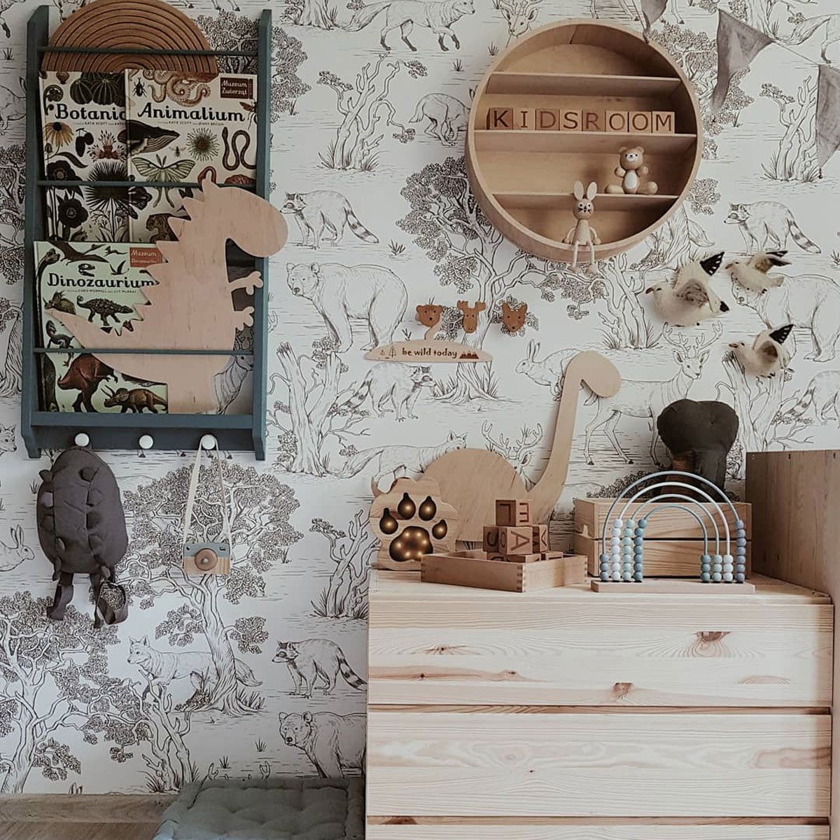 Papel de parede animais da floresta branco delicado — imagem 7
