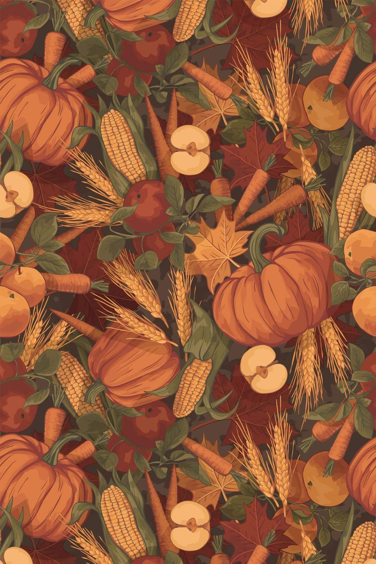 Papel de parede abóboras outono estilo campestre — imagem 2