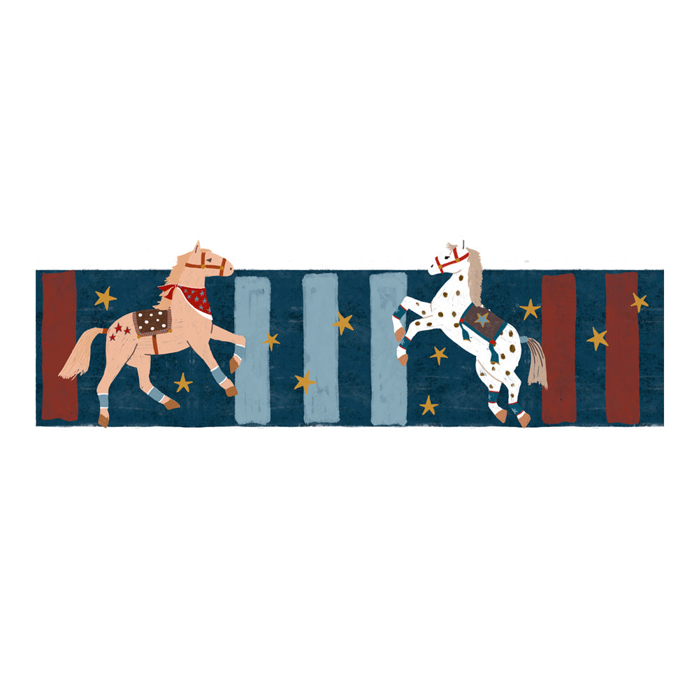 Faixa decorativa cavalos e estrelas boho — imagem 2