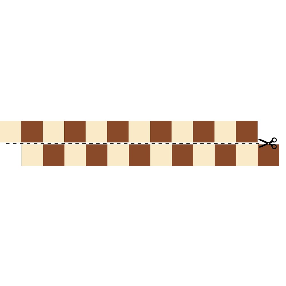Faixa decorativa riscas creme e castanho — imagem 2