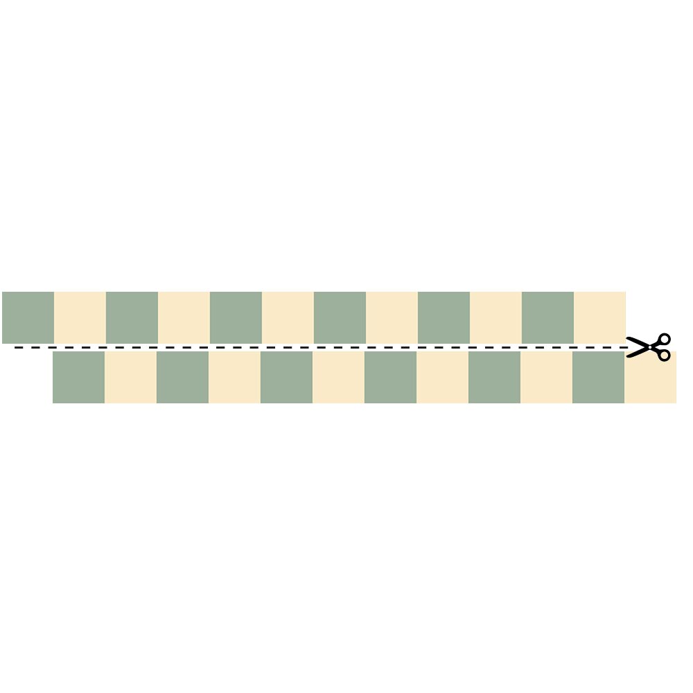 Faixa decorativa listras creme e verde suave — imagem 3