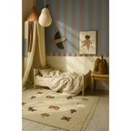 Faixa decorativa riscas azul vivo quarto infantil
