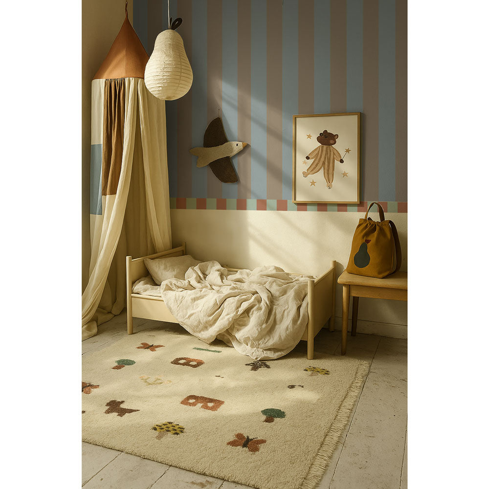 Faixa decorativa riscas azul vivo quarto infantil