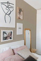 Papel de parede textura grasscloth bege minimalista — imagem 4