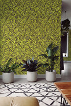 Papel de parede leopardo chartreuse e cinzento — imagem 4