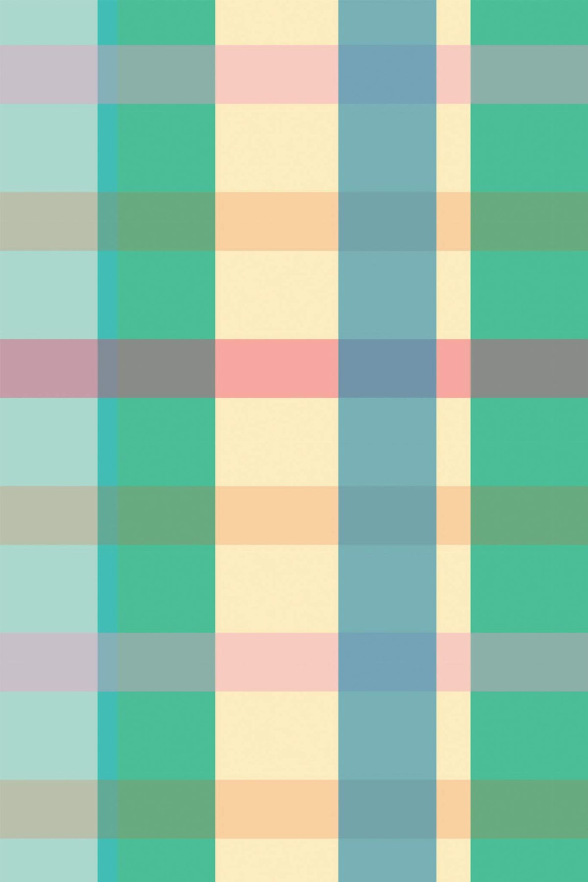 Papel de parede xadrez pastel vintage multicolor — imagem 2