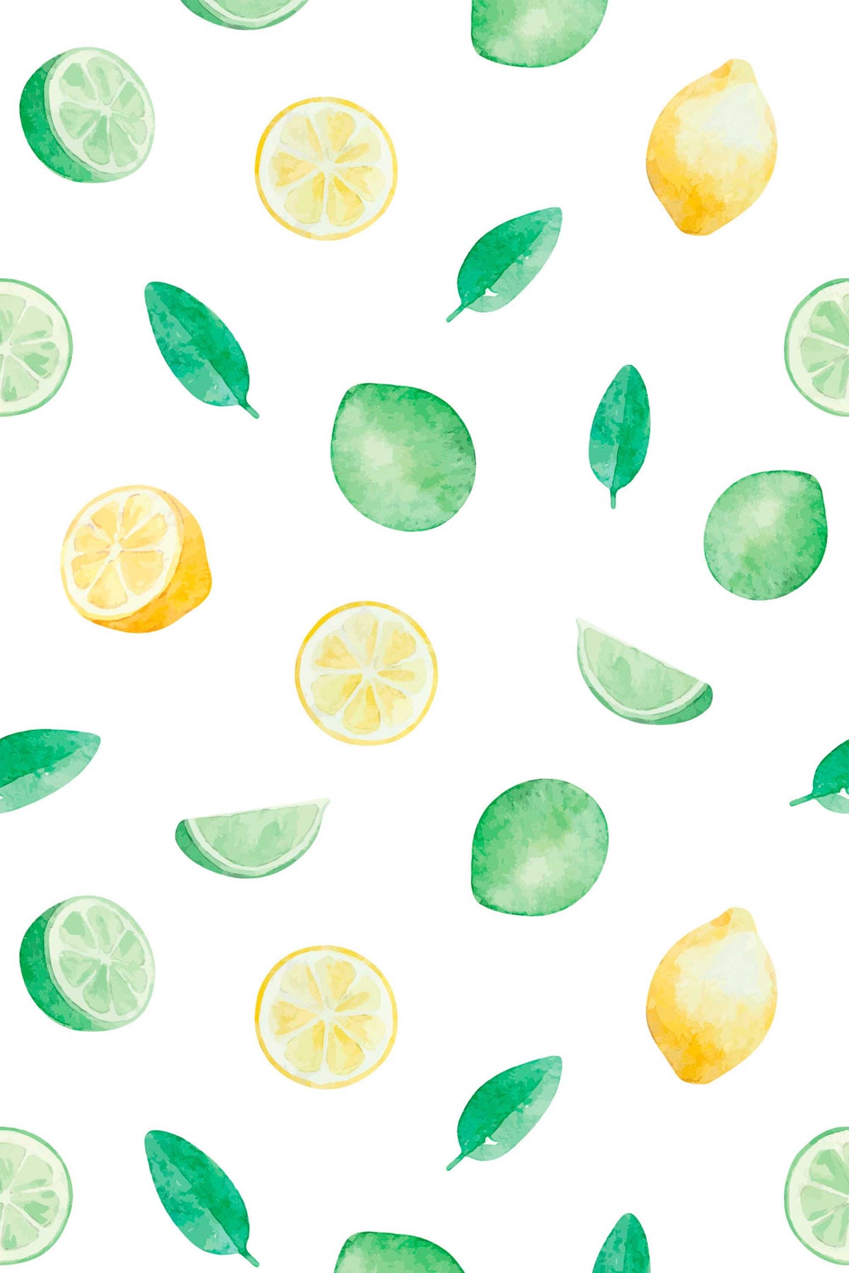 Papel de parede citrinos aquarela tropical — imagem 2
