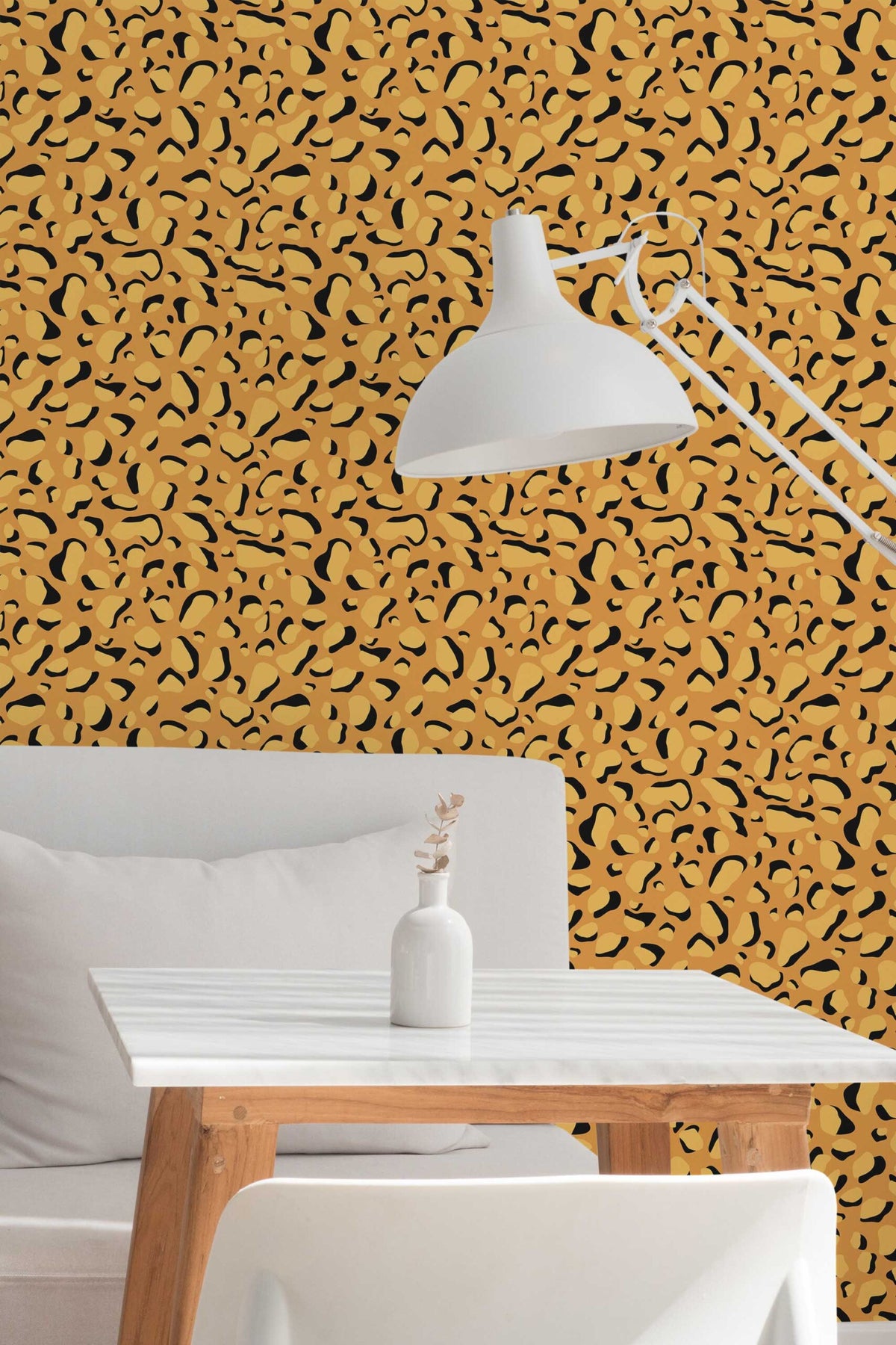 Papel de parede estampado chita laranja vibrante — imagem 3