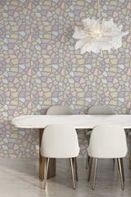 Papel de parede pedras coloridas estilo eclético pastel — imagem 3
