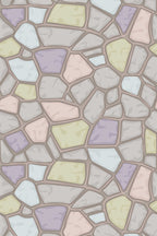 Papel de parede pedras coloridas estilo eclético pastel — imagem 2