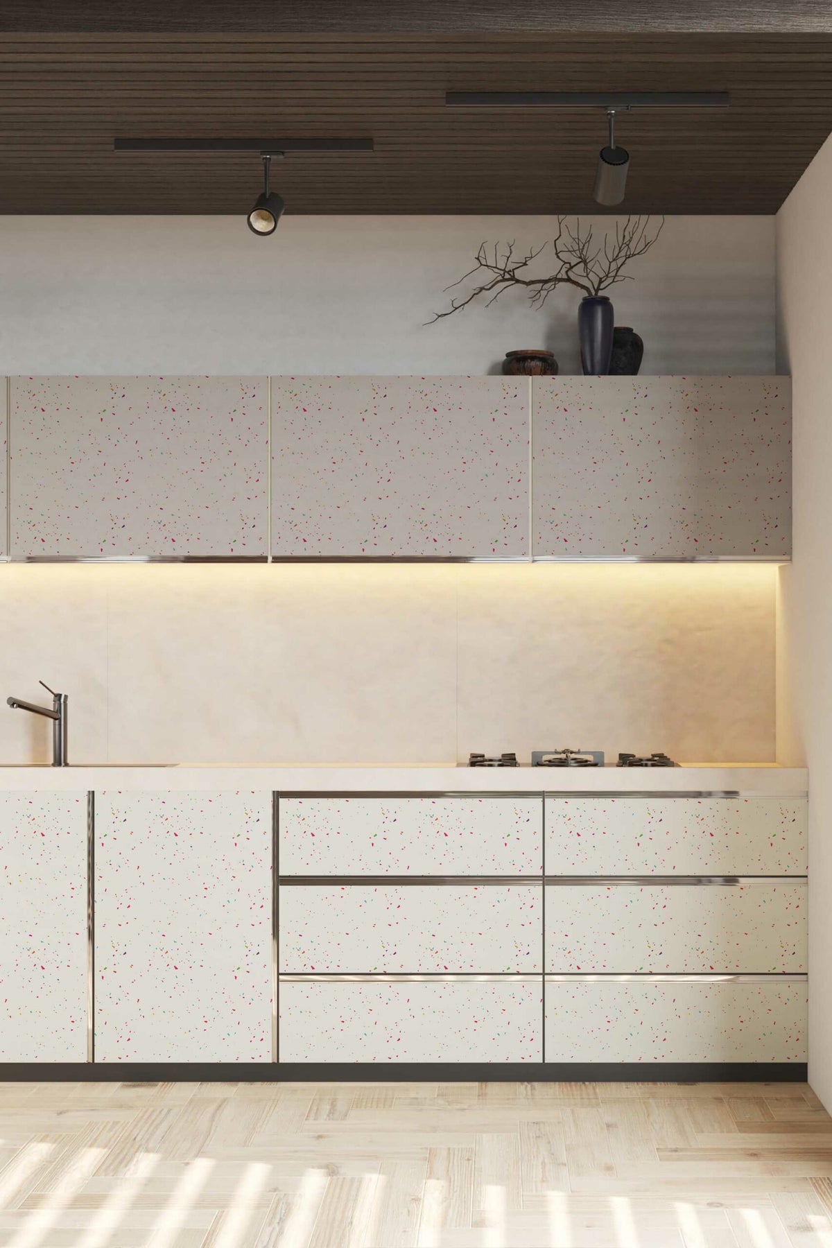 Papel de parede terrazzo confetti minimalista colorido — imagem 3