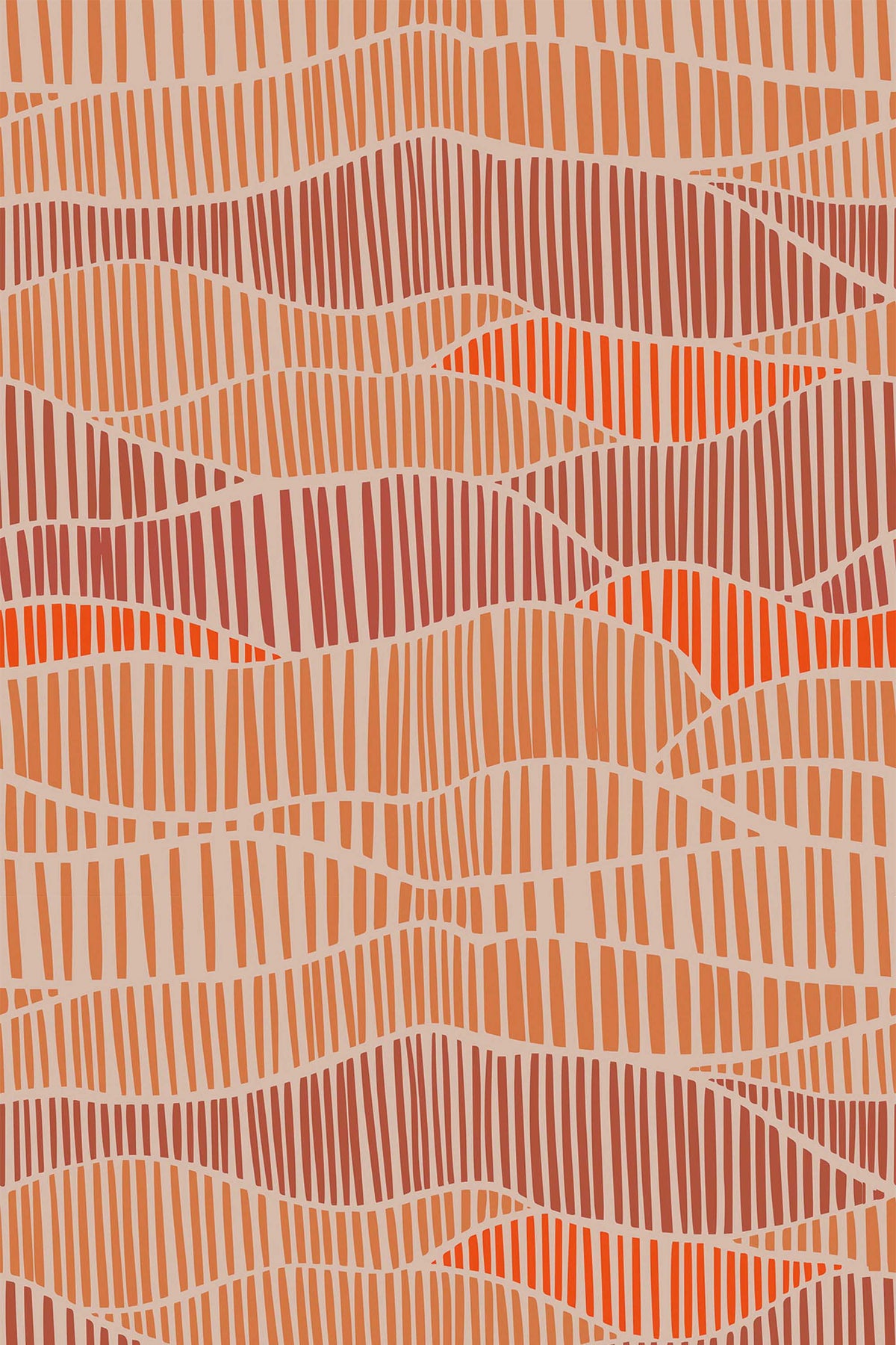 Papel de parede abstrato linhas cobre e terracota — imagem 2