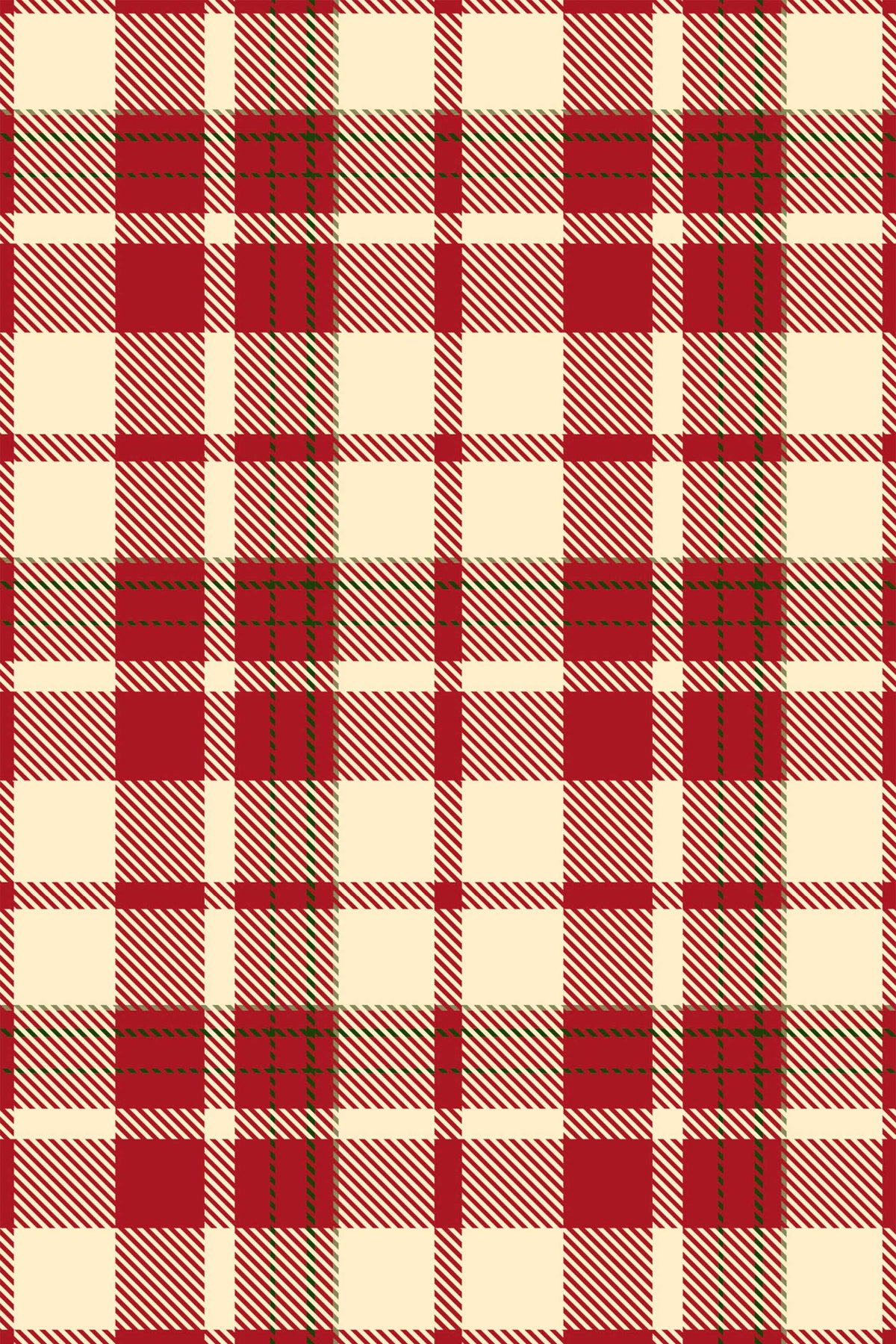 Papel de parede xadrez tartan vermelho e bege — imagem 2