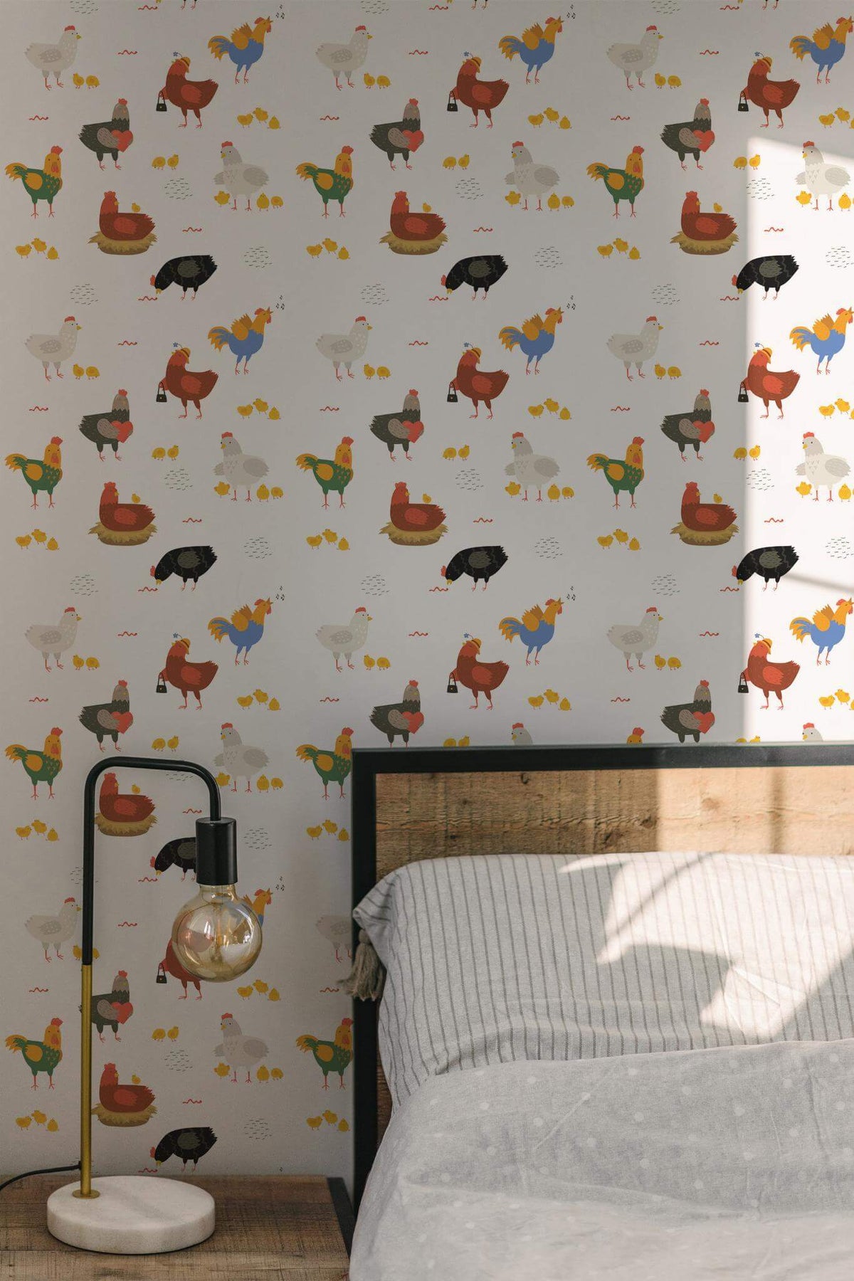 Papel de parede galinhas coloridas estilo divertido — imagem 4