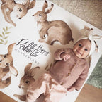 Autocolantes de parede coelhos floresta pastel