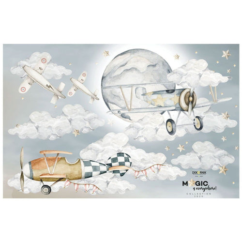 Autocolantes de parede aviões pastel conto de fadas — imagem 2