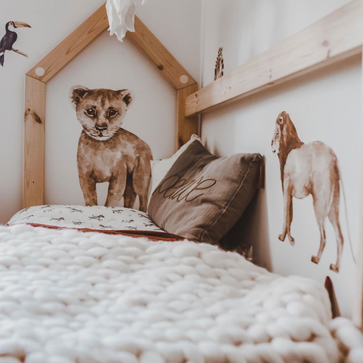 Autocolantes de parede animais savana tons pastel — imagem 9