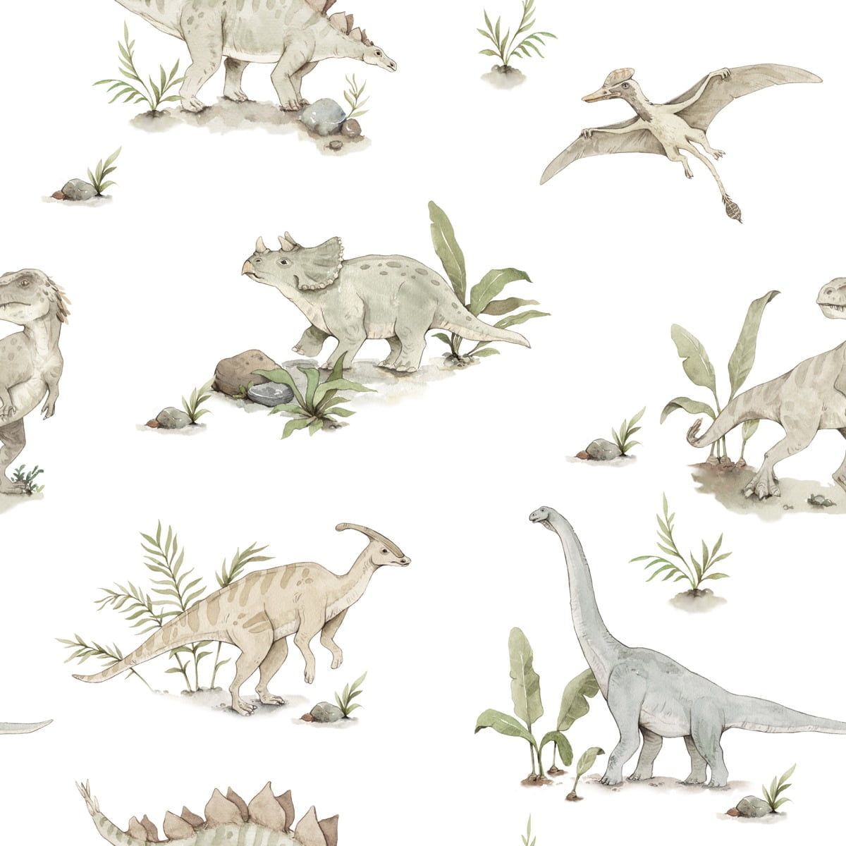 Papel de parede dinossauros coloridos infantil — imagem 2