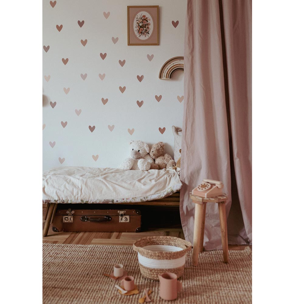 Autocolantes de parede corações bicolor suave — imagem 6