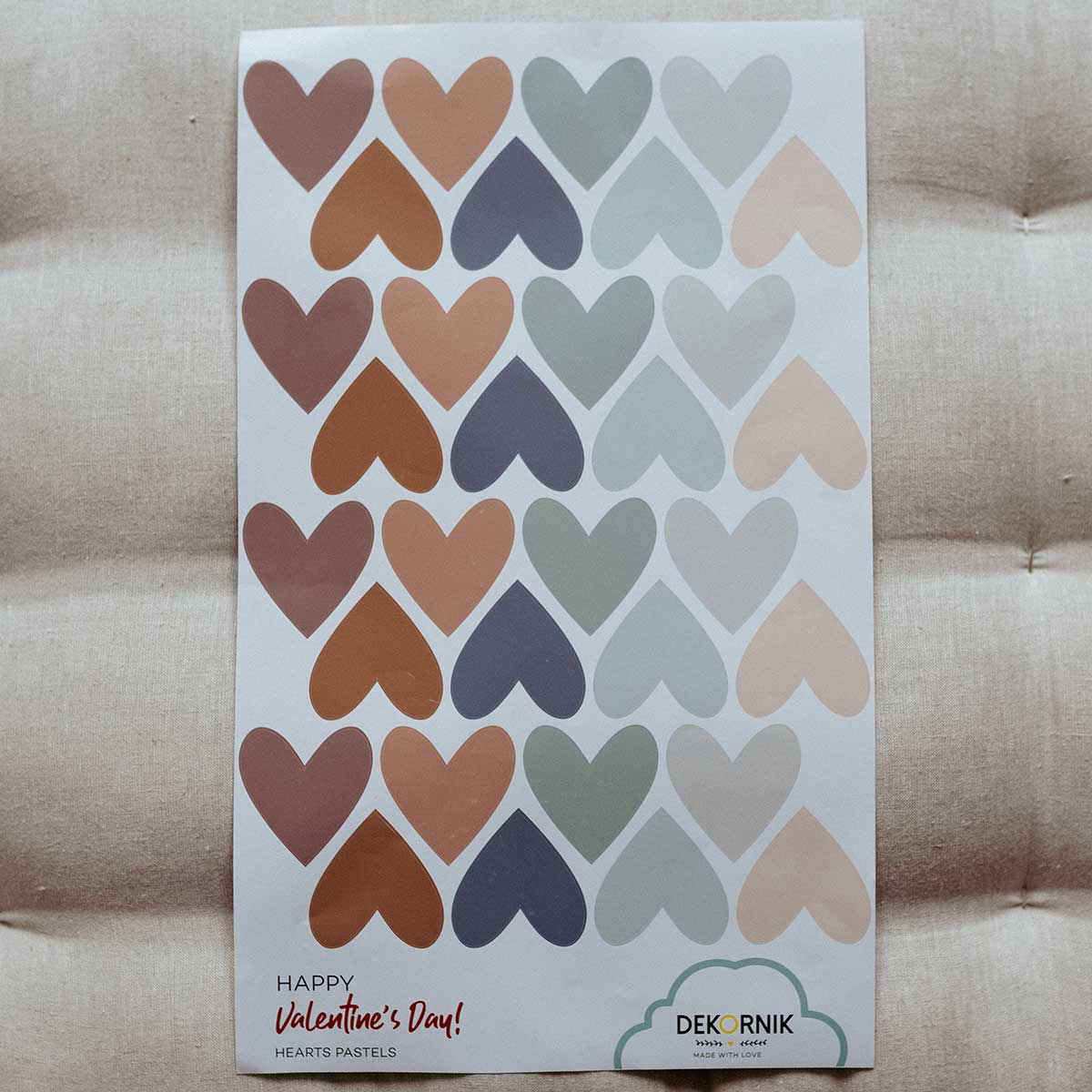 Autocolantes de parede corações bicolor suave — imagem 11