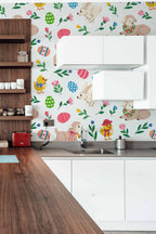 Mural de parede animais da Páscoa estilo infantil — imagem 3